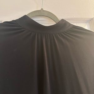 Black mock neck long sleeve shirt